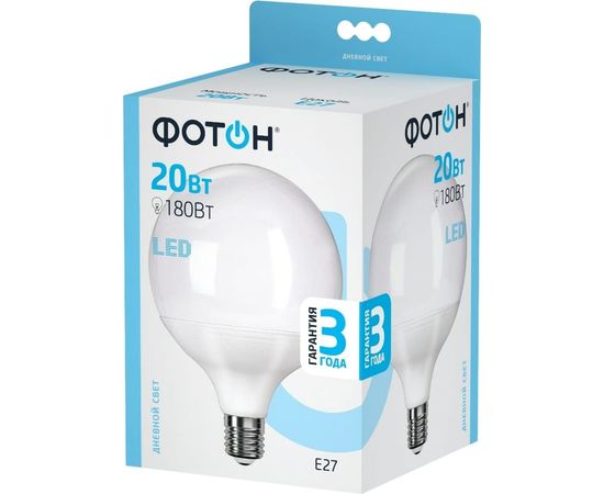 Светодиодная лампа ФОТОН LED G120 20W E27 4000K 23953 