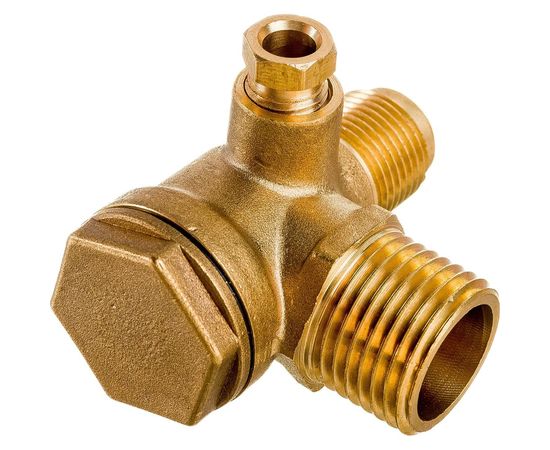 Клапан обратный для компрессора резьба наружная M1/2хM3/8 Pegas pneumatic 4301 