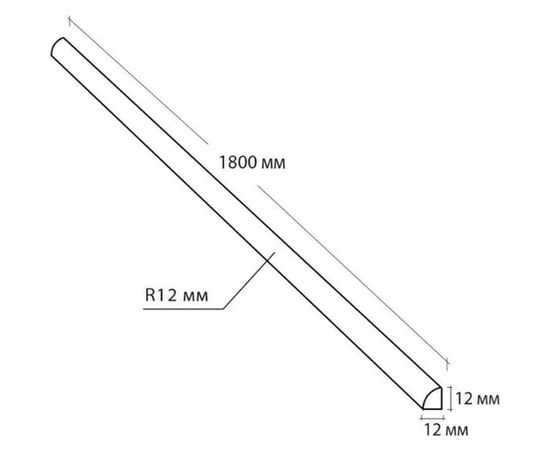 Акриловый бордюр для ванны Волшебная палочка PВ12 1800х12х12 мм УТ000065230 – изображение 2