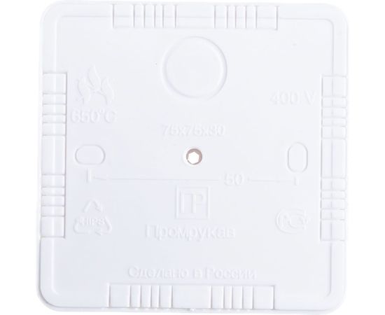 Универсальная коробка Промрукав для кабель-канала безгалогенная HF 75х75х30 1 шт 40-0450 – изображение 2