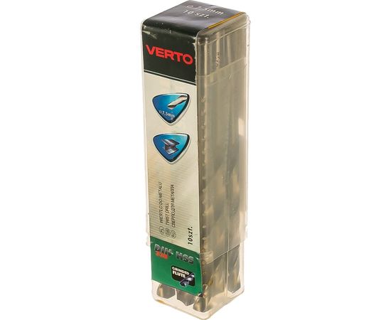Сверло по металлу HSS-G (10 шт; 7.5х109х69 мм) VERTO 60H085 – изображение 2