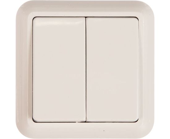 Выключатель Кунцево-Электро ОПТИМА открытой установки, двухклавишный, 10А А510-380 8003 – изображение 2