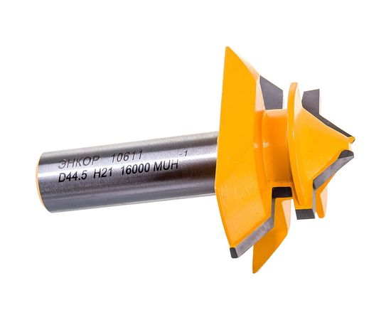 Фреза комбинированная универсальная (44.5х21 мм; хвостовик 12 мм) по дереву Энкор 10611 – изображение 3