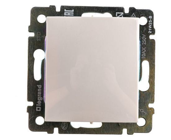 Механизм переключателя Legrand Valena 1-клавишный проходной на 2 направления слоновая кость Leg 774306 – изображение 3
