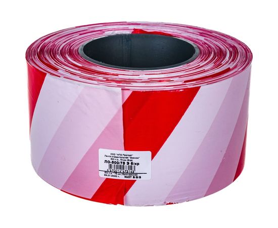 Оградительная лента Протэкт Эконом 500 п.м.,75мм, Бело-красная ЛО-500/75 Э б/кр – изображение 3