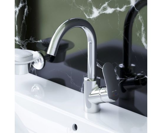 Смеситель для умывальника с поворотным изливом AM.PM Like хром F8002700 – изображение 4