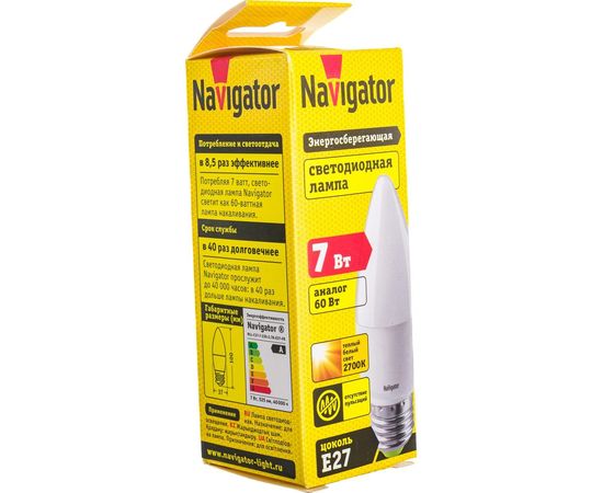 Светодиодная лампа Navigator 94 493 NLL-C37-7-230-2.7K-E27-FR 4607136944930 300229 – изображение 4