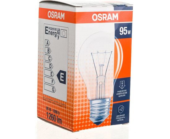 Лампа накаливания OSRAM CLAS A CL 95W 230V E27 FS1 4058075027831 – изображение 4