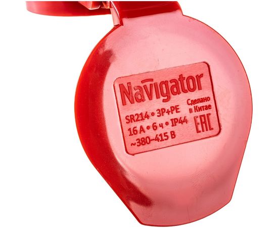 Розетка Navigator 14 304 NCA-SR214-16-380 переносная 16А 3P+PE IP44 14304 – изображение 4