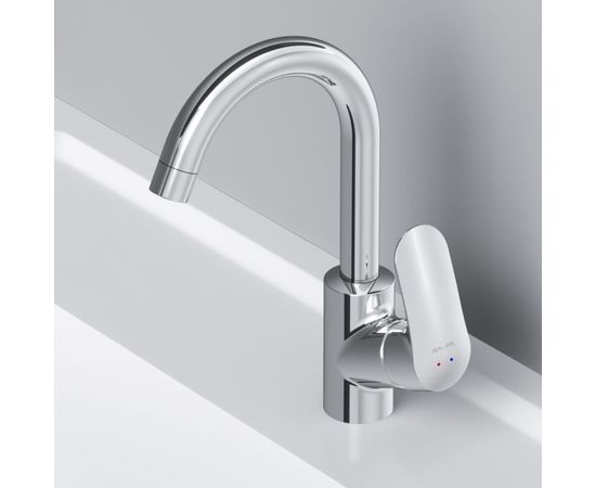 Смеситель для умывальника с поворотным изливом AM.PM Like хром F8002700 – изображение 5