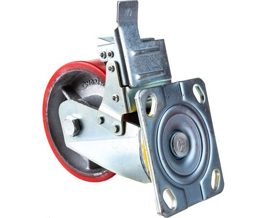 Колесо большегрузное с полиуретановой шинкой С-4102-DUS поворотное, с тормозом, г/п 600 кг, 124 мм EURO-LIFT 00018526 – изображение 6