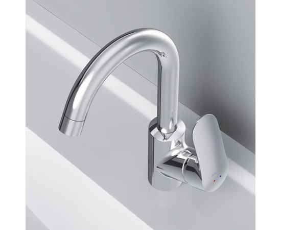 Смеситель для умывальника с поворотным изливом AM.PM Like хром F8002700 – изображение 6