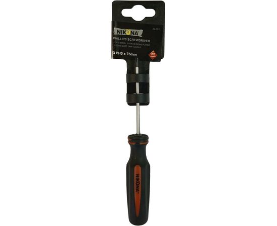 Крестовая отвертка NIKONA Cr-V, PH0x75 22-751 
