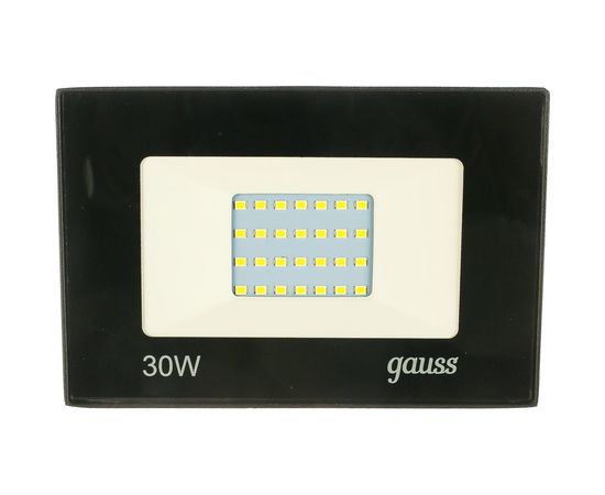 Светодиодный прожектор Gauss Elementary 30W 2100lm IP65 6500К черный ПРОМО 613100330P 