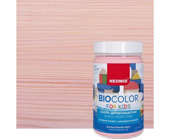 Лазурь розовая Neomid Bio Color For Kids 0,25 л Н-BCFK-0,25/розов 