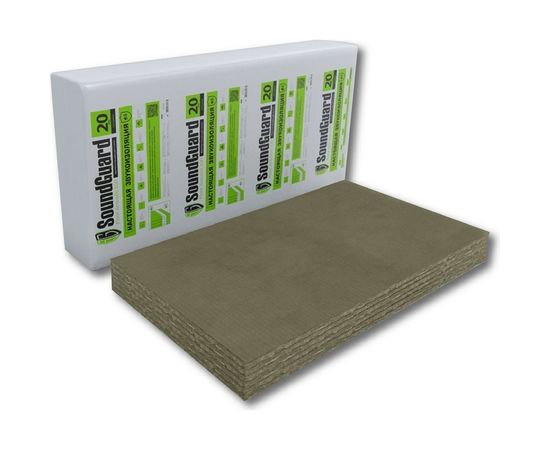 Плита Soundguard Floor Acoustic 100 (8 шт, 1200x600x20 мм) 201221 