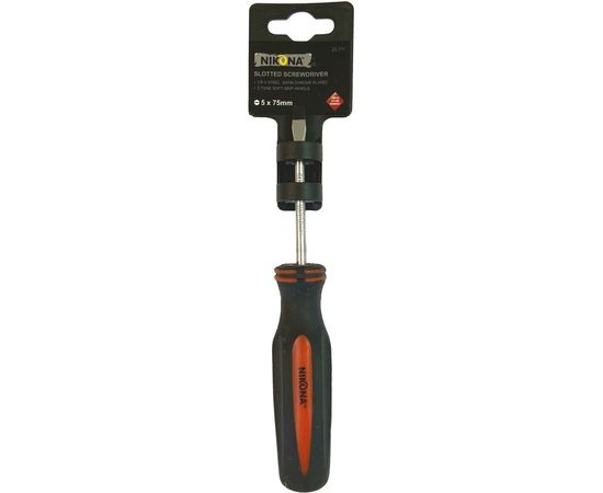 Шлицевая отвертка NIKONA Cr-V, SL5x75 22-711 