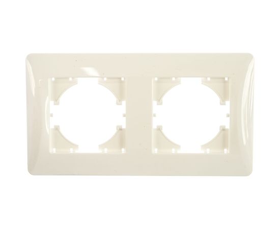 Рамка GUSI ELECTRIC Ugra 2-местная, цвет белый С1120-001 