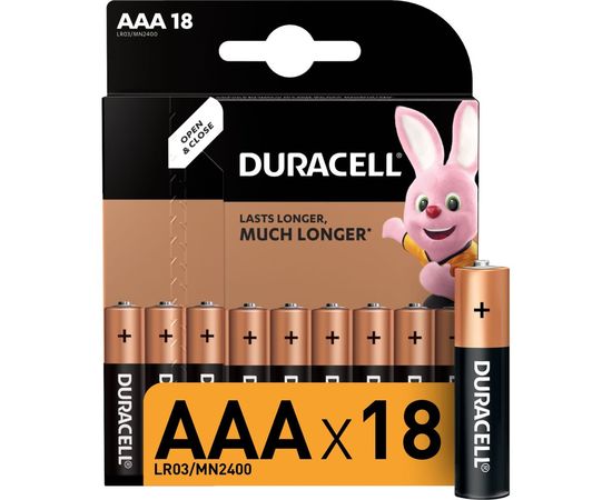 Элемент питания Duracell LR03-18BL BASIC 18шт Б0014449 