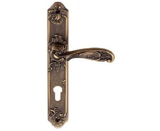 Дверная ручка на длинной накладке GENESIS FLOR ANT. COFFEE CL 940000000400 