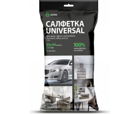 Салфетка Grass микрофибра 320 г/м 35х40, 10 шт. УПАК IT-0616 