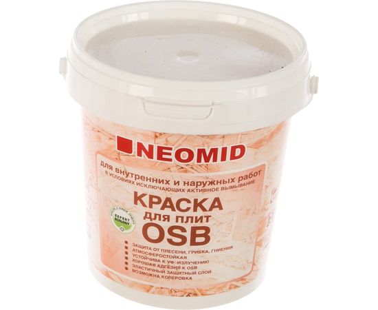 Краска для плит OSB Neomid 1 кг для внутренних и наружных работ Н-КраскаOSB-1 