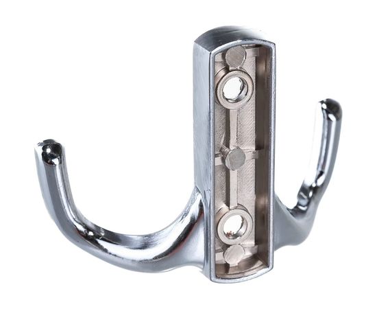 Крючок Tech-Krep с перфорацией, 2-х рожковый, хром 1 шт. 129909 – изображение 2