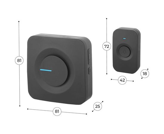 Электрический бытовой дверной звонок Elektrostandard DBQ23M WL 52M IP44 черный a045577 – изображение 2