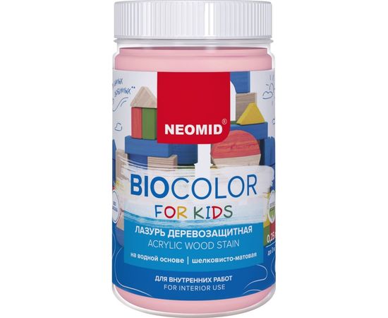 Лазурь розовая Neomid Bio Color For Kids 0,25 л Н-BCFK-0,25/розов – изображение 2