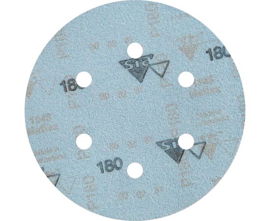 Круг шлифовальный на липучке siaflex 1948 (5+1 шт; 150 мм; 6 отверстий; P180) sia Abrasives sf6-150-6-180 – изображение 2