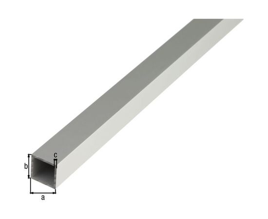 Трубка GAH ALBERTS квадратная, алюминий, серебристый, 20x20x1.5х2000 мм 474539 – изображение 2