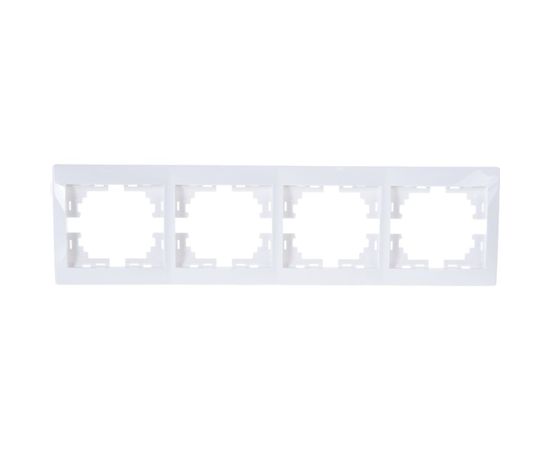 Четырехместная горизонтальная рамка LEZARD MIRA б/ вст белый 701-0200-149 – изображение 2