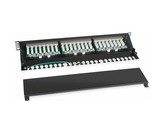Коммутационная патч-панель Cabeus 1HU, портов: 24хRJ45, категория 5е, экранирование, PL-24-Cat.5e-SH-Dual – изображение 3