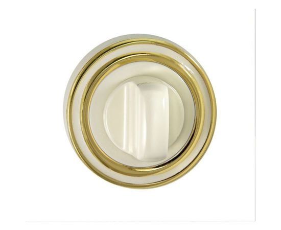 Завертка к ручкам РЕНЦ BIG белый / золото блестящее INBK 16 W/GP – изображение 3