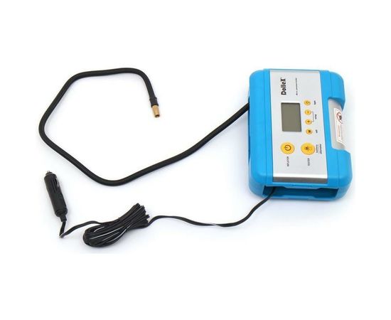 Компрессор DolleX 12 В, 15 A, 7 Атм, 30 л/мин, предохранитель, фонарь, цифровой манометр, тестер, сумка DL-8101 – изображение 3