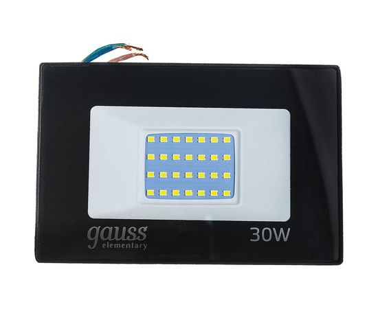 Светодиодный прожектор Gauss Elementary 30W 2100lm IP65 6500К черный ПРОМО 613100330P – изображение 3