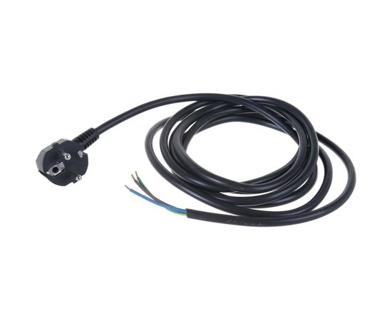 Сетевой шнур с вилкой Lux V3 ПВС 3x0.75 мм 3 м черный c заземлением 4606400001379 – изображение 4