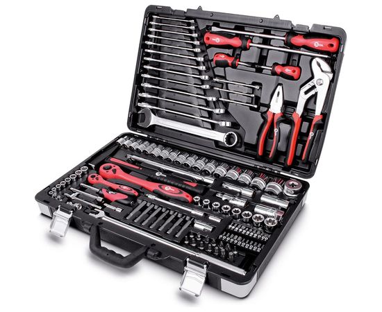 Профессиональный набор инструментов INTERTOOL 1/4 и 1/2, 119 шт. Cr-V ET-7119 – изображение 4