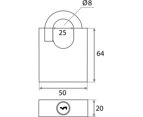 Навесной замок Trodos BC-HB-50 Box 210203 – изображение 4