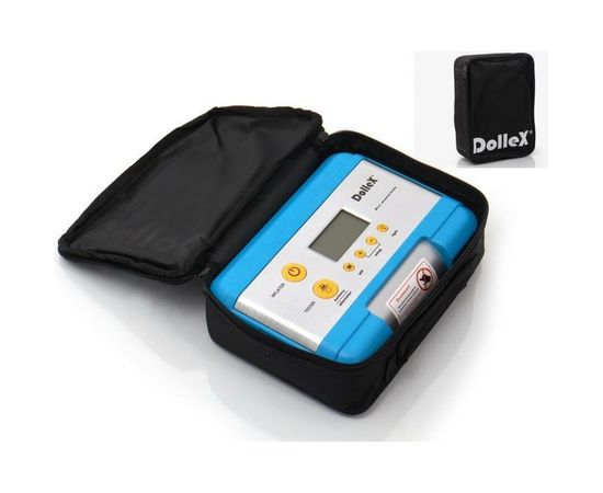 Компрессор DolleX 12 В, 15 A, 7 Атм, 30 л/мин, предохранитель, фонарь, цифровой манометр, тестер, сумка DL-8101 – изображение 4