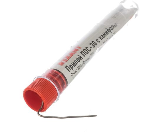 Припой с канифолью ПОС-30 (10 г; 1.0 мм) колба REXANT 09-3099 – изображение 5