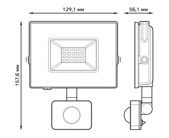 Светодиодный прожектор Gauss Elementary LED 30W 2100lm IP65 6500К 628511330 – изображение 6