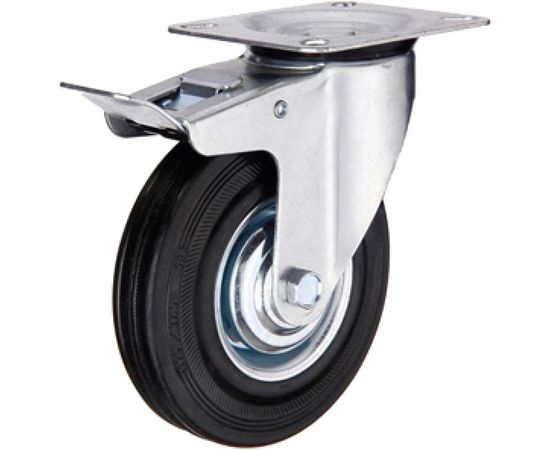 Колесо промышленное поворотное с пане��ью и тормозом SCb 55 (125 мм; 100 кг) А5 1000022 