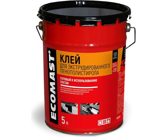 Клей для экструдированного пенополистирола ECOMAST 5л, металлическая упаковка, 4шт 24648 