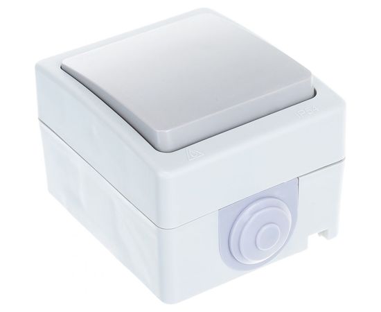 Выключатель, 1 клавиша UNIVersal Аллегро IP54, серый 1279 