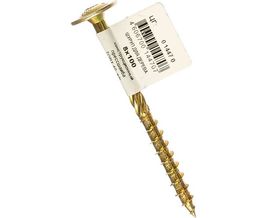 Конструкционный шуруп для дерева ЕВРОПАРТНЕР прессшайба TORX 40, ж/п 8x100 1 шт. 0 1447 0 