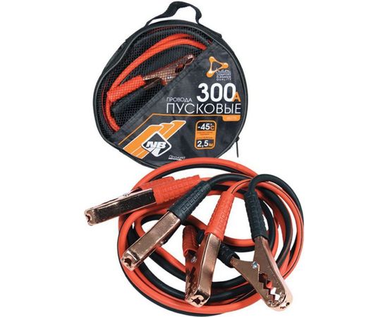 Пусковые провода Nova Bright 300А морозостойкие, в сумке, 2.5 м 46775 
