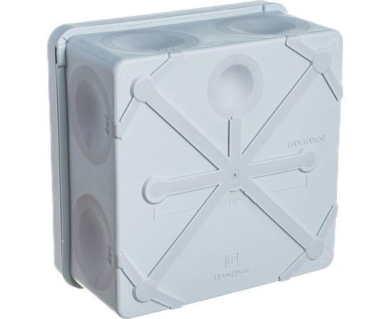 Распределительная двухкомпонентная коробка Промрукав для прямого монтажа HF 100х100х50 60-0300 