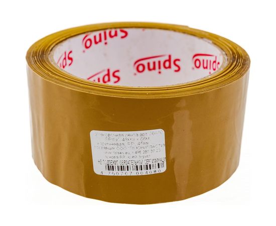 Упаковочная лента SPINO 48ммx66м коричневая PP 45мк 76010 