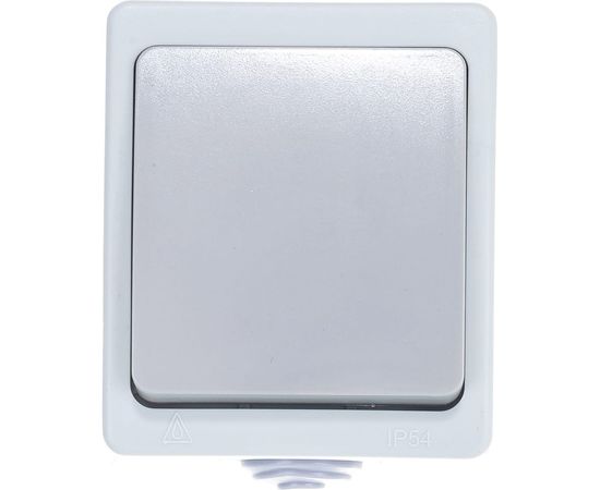 Выключатель, 1 клавиша UNIVersal Аллегро IP54, серый 1279 – изображение 2